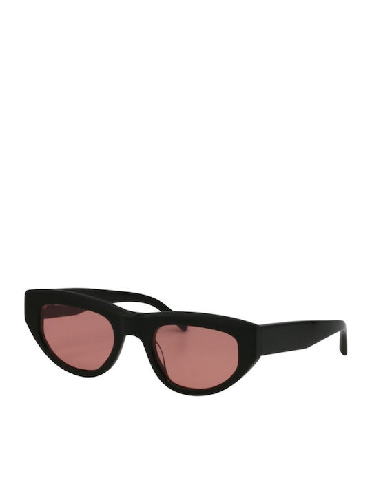 Common Sense Women's Sunglasses with Black Plastic Frame and Red Lens CS036