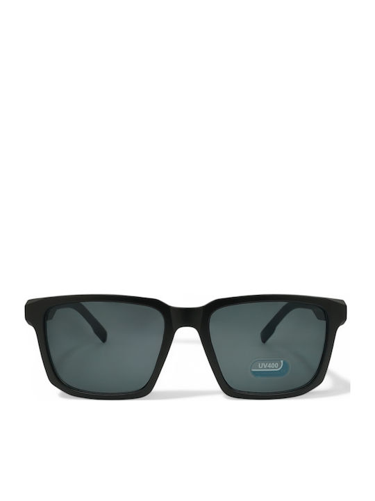 Optosquad Men's Sunglasses with Black Plastic Frame and Black Lens