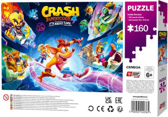 Детски Пъзел Crash Bandicoot 4: It's About Time за 6+ години+ Години 160бр Good Loot