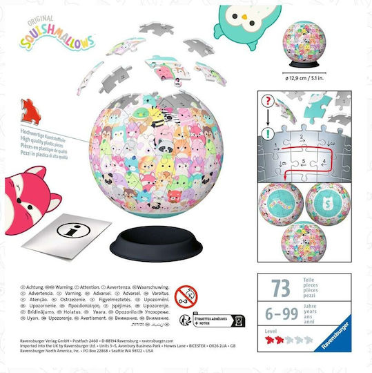 Kinderpuzzle Squishmallows 3d Ball Ravensburger