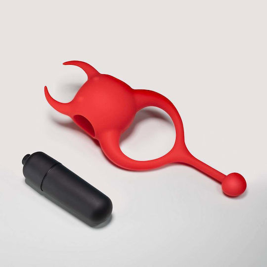 Crushious Daemon Inel Penian Vibrator 10 Viteze Roșu