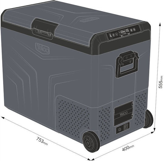 Yolco TCX50 Φορητό Ψυγείο 52lt 100-240V Μαύρο