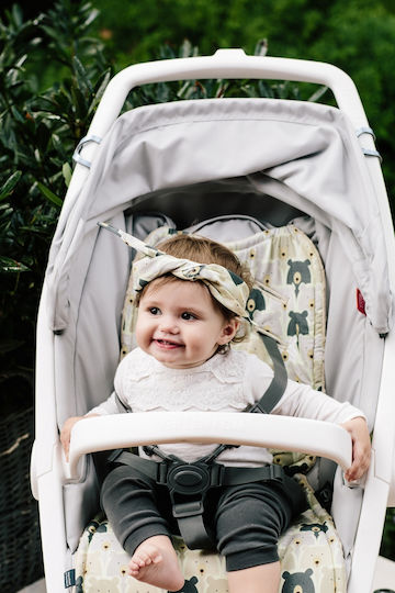 La Millou Car Seat Belt Pad Khaki Forest Velvet