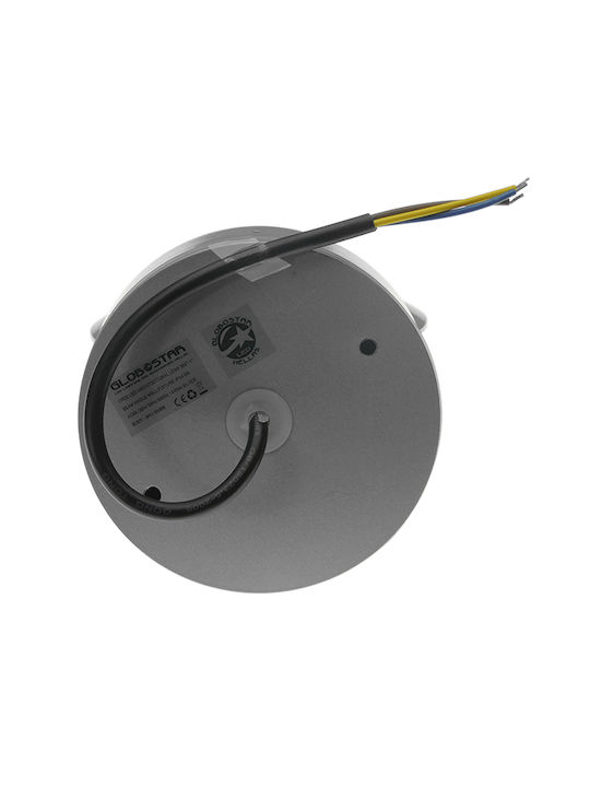 GloboStar GloboStar Außenstehlampen Spot LED 9W mit Blauer Farbe IP44 Silber