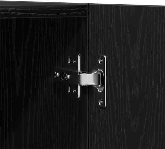 Double Door Wardrobe Black Walnut 90x52x200cm
