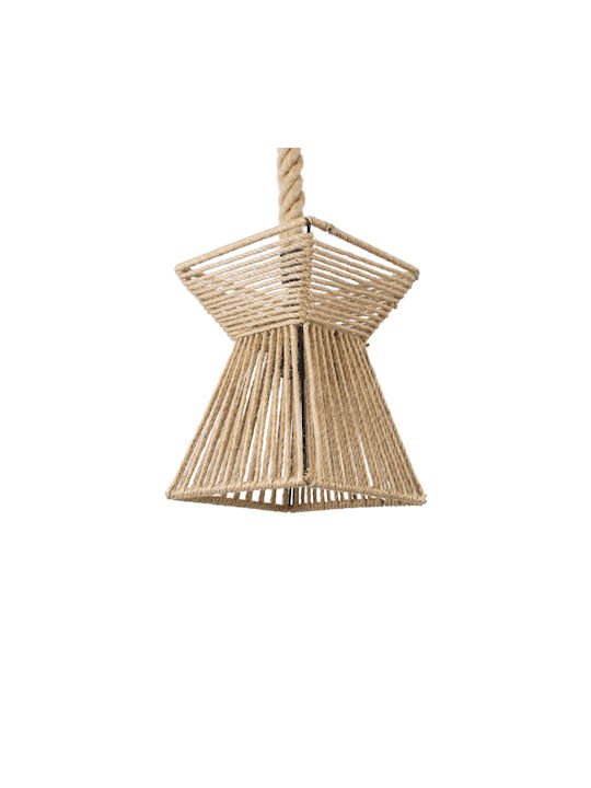 GloboStar Rouge Beige Ceiling Light with Rope for E27 Socket 21x27x27cm