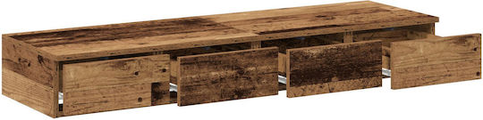 vidaXL Bettkasten aus Holz in Beige Farbe 120x36.5x16.5cm