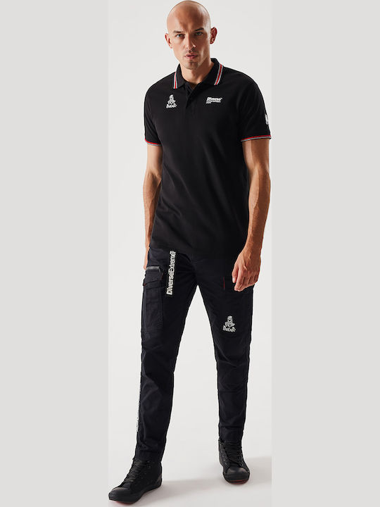 Polo Kurzarmbluse Black