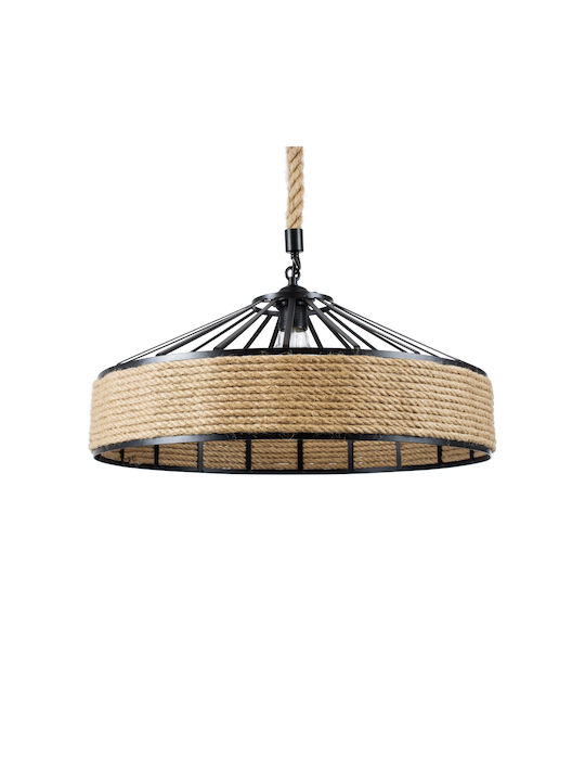 GloboStar Poli Pendant Light Brown with Rope for Socket E27 50x40x32cm
