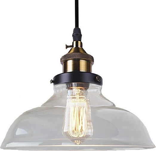 GloboStar Hatty Ceiling Light Transparent Bell with E27 Socket 24.5x22x15cm