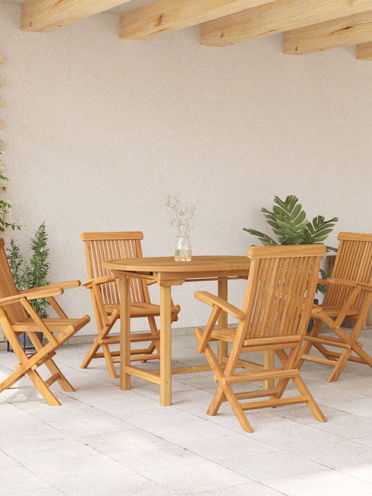 Garten- und Outdoor-Möbelsets Typsatz Speisesaal 5 Stücke Braun