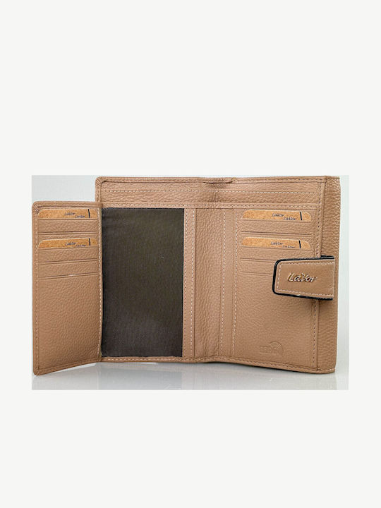 Small Leather Women's Wallet Classic with RFID Natural