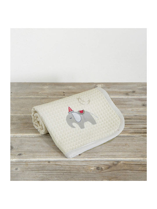 Nima Blanket Cot Zoo Party Waffle Gray One Color 110x140cm