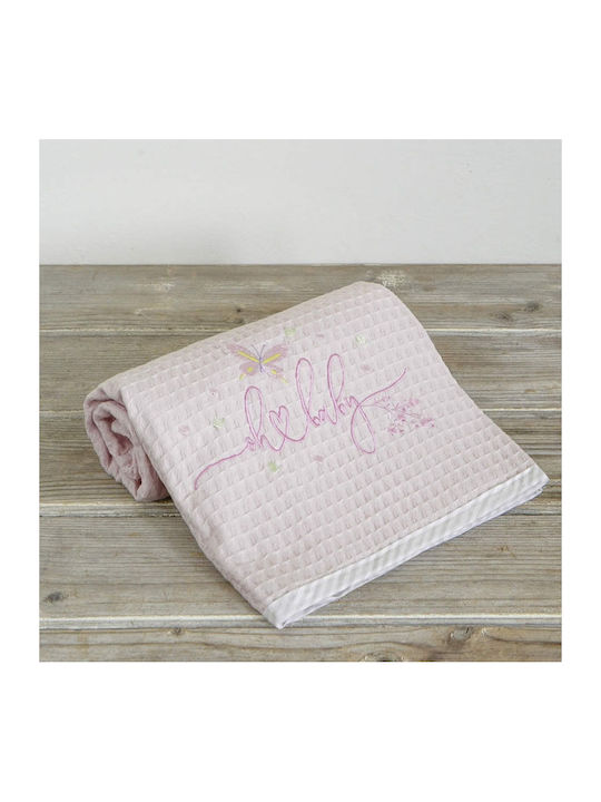 Nima Blanket Nursery Swaddling Blankets Belle Waffle Pink 80x110cm