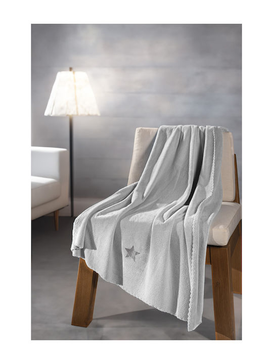 Guy Laroche Blanket Cot Baby Star Gray 100x140cm