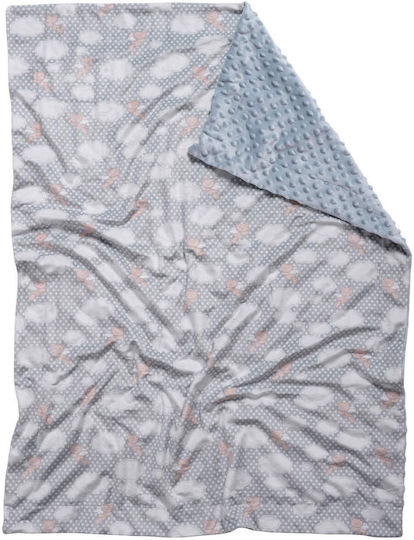 Das Home Κουβέρτα Αγκαλιάς & Λίκνου Fleece Μπλε Blue 75x100εκ.