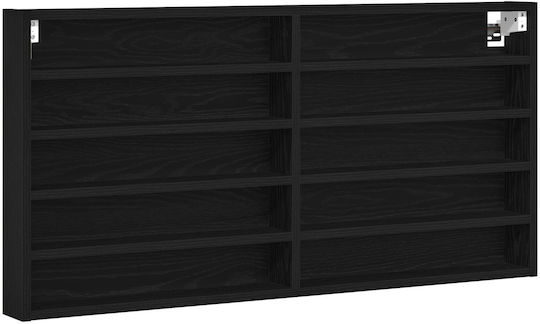 Raft Negru Stejar 100x8.5x50 cm