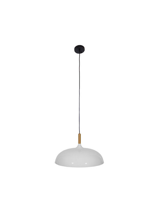 GloboStar Vallete Pendant Light White Bell with Socket E27 45x27cm