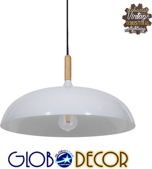 GloboStar Vallete White Bell Pendant Ceiling Light with E27 Socket 45x27x27cm