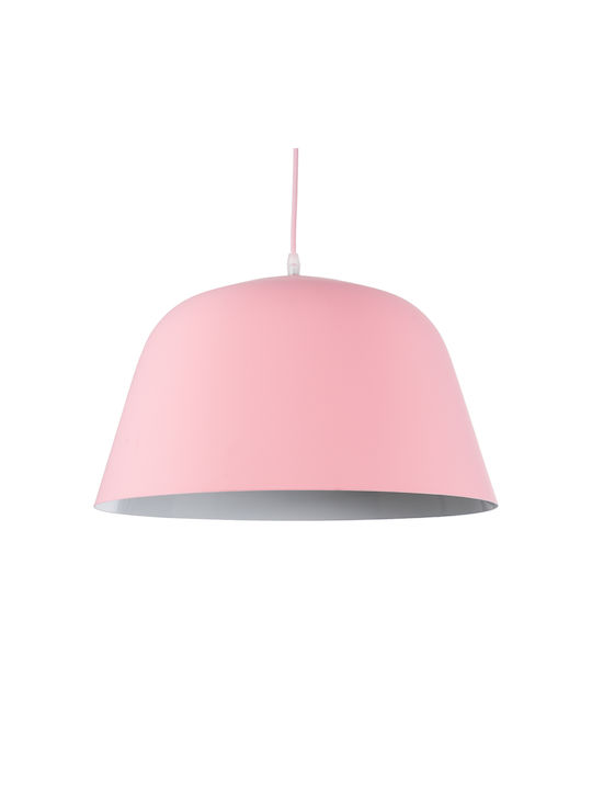 GloboStar Upvale Pendant Light Pink Bell with Socket E27 40x24cm