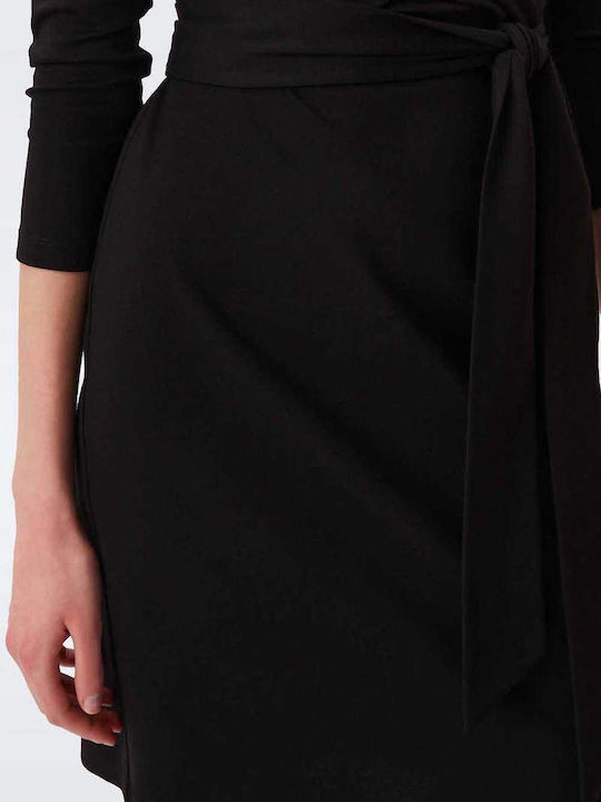Rochie Mini Wrap-Around Neagră