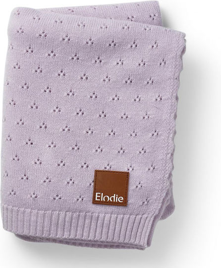 Elodie Details Κουβέρτα Αγκαλιάς & Λίκνου Πλεκτή Λιλά Lavender Love 75x100εκ.