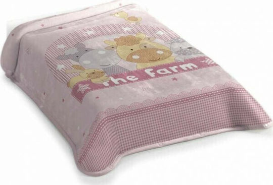 Adam Home Decke Babydecken Kinderbett Ster 664 Samt Rosa Pink 110x140cm
