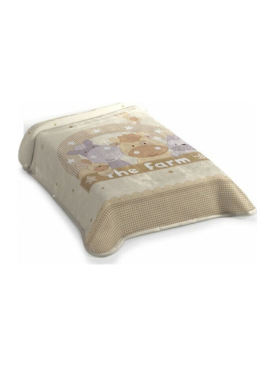 Adam Home Blanket Spanish Cot Ster 664 Velvet Beige Beige 110x140cm