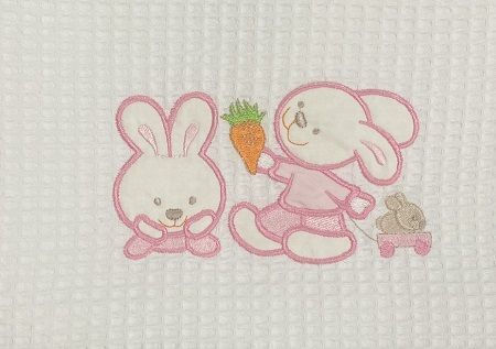 Adam Home Baby Blanket Cot Rabbit 110x140cm
