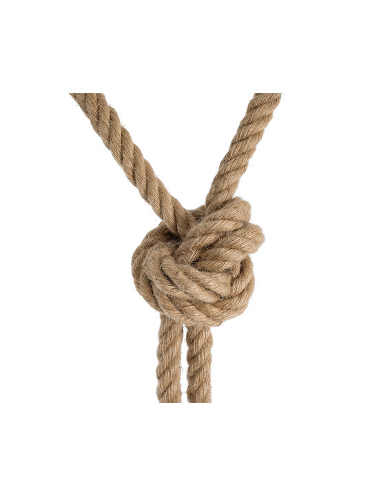 GloboStar Rope Pendant Light Beige with Rope for Socket E27 30x100cm