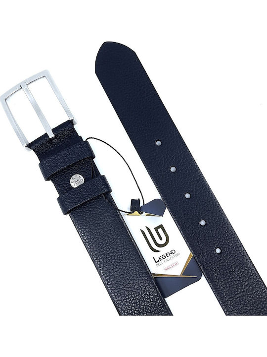 Wide Men's Belt Leather Black
