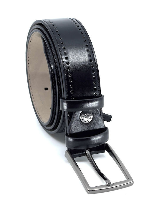 Men's Belt from Artificial Leather Black