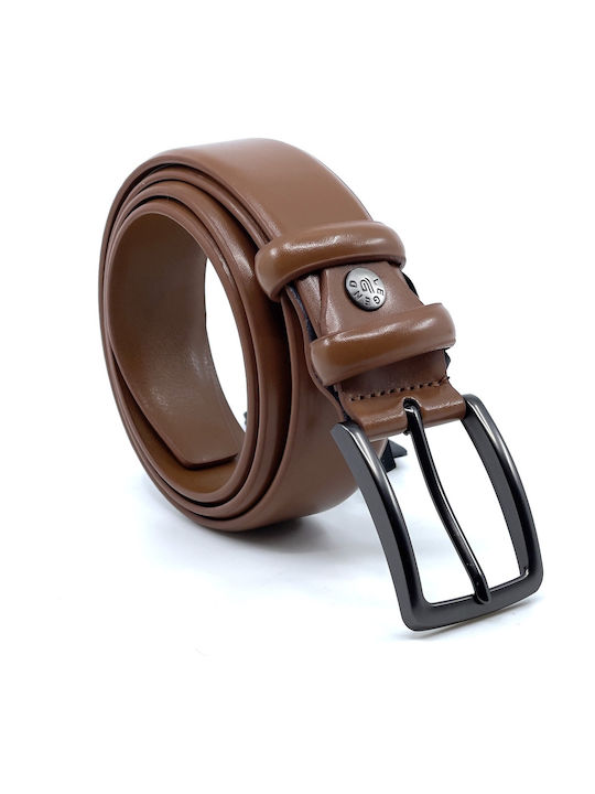 Men's Belt Leather Tabac Brown