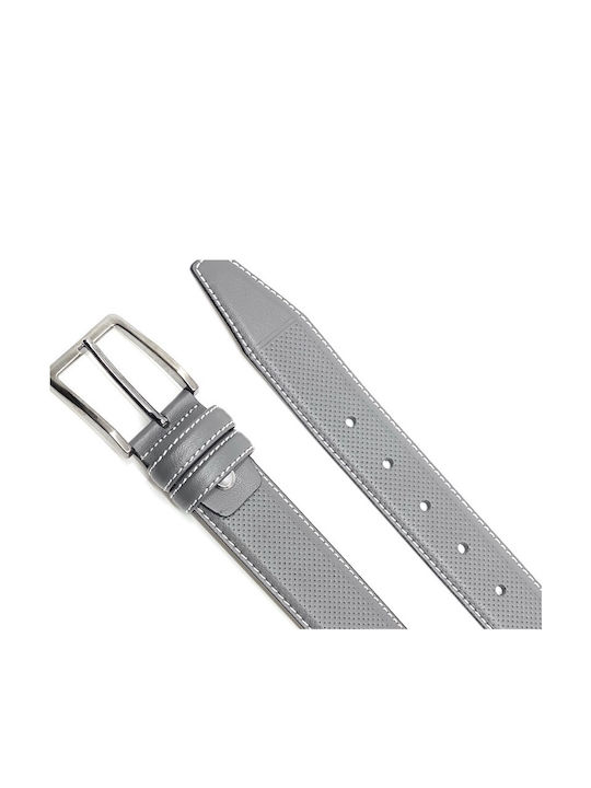 Men's Belt from Artificial Leather Gray