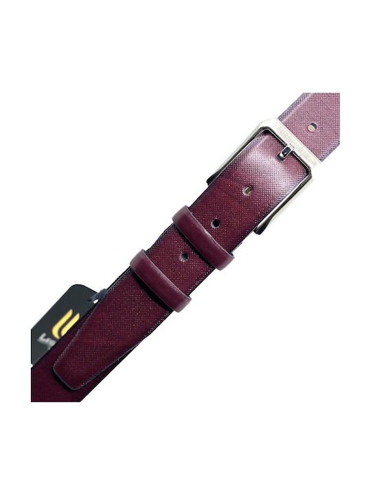 Curea Bărbați din Piele sintetica Burgundy