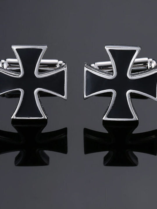 Men's Cufflinks from Steel in Black Color