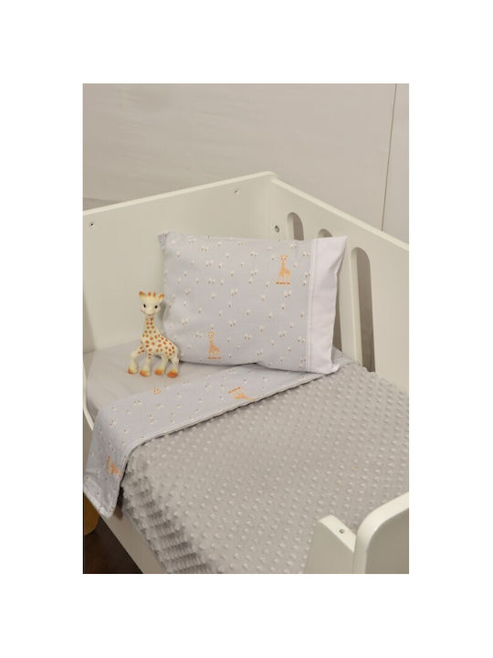 Baby Oliver Κουβέρτα Αγκαλιάς & Λίκνου Γκρι 75x100εκ.