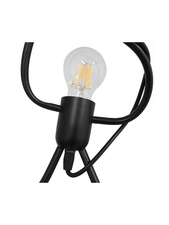 GloboStar Little Man Pendant Light Black with Socket E27 45x40cm
