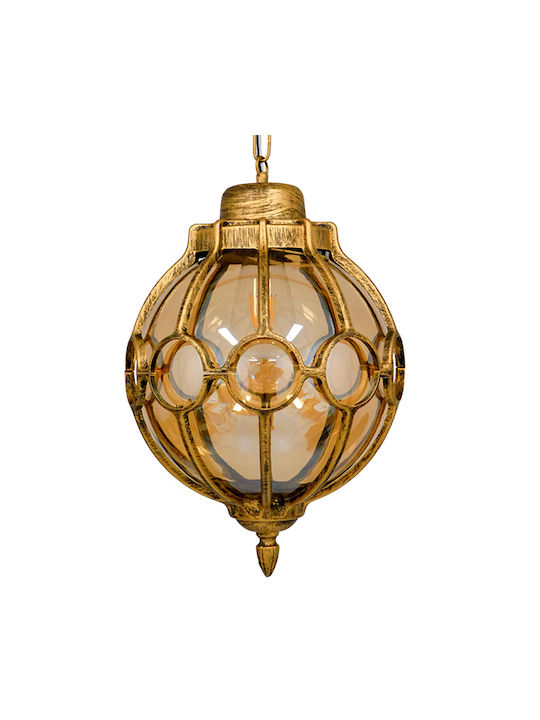 GloboStar Belton Κρεμαστό Φωτιστικό Μελί με Ντουί E27 18x38εκ.