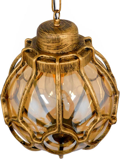 GloboStar Belton Hanging Light Honey with E27 Socket 18x38x38cm