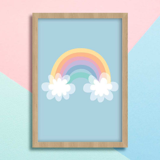 Kids Framed Wall Painting Rainbow 30x40cm