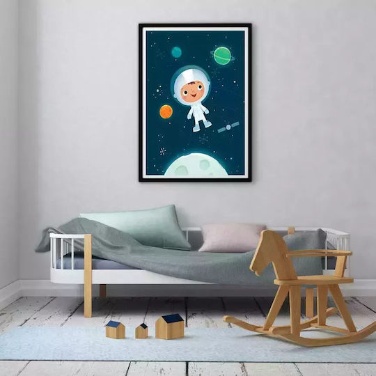 Kids Framed Wall Painting Astronaut 30x40cm