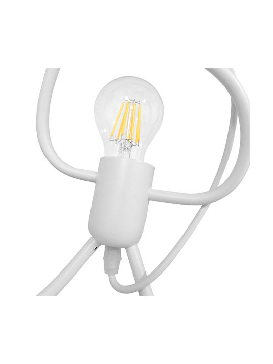 GloboStar Little Man Pendant Light White Rail with Socket E27 70x10x105cm