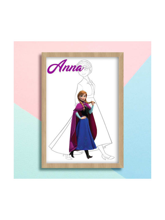 Παιδικό Κάδρο Princess Anna 21x30εκ.