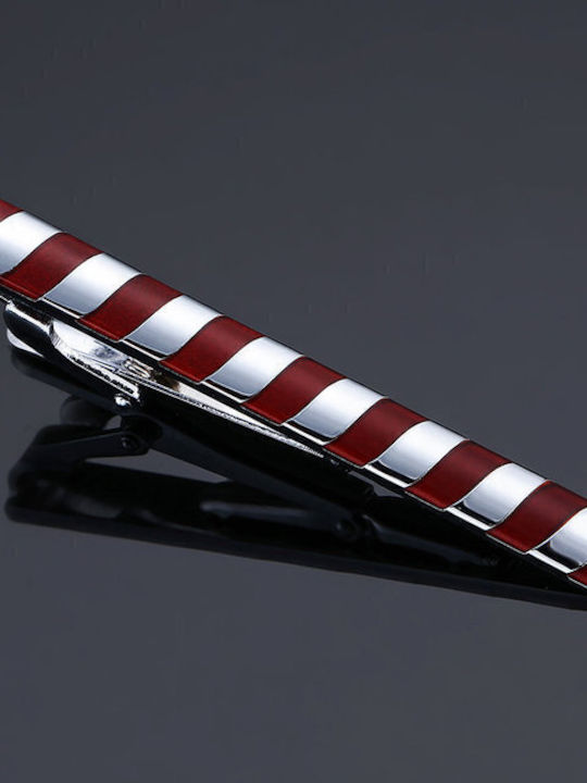 Set Men's Cufflinks from Steel in Red Color