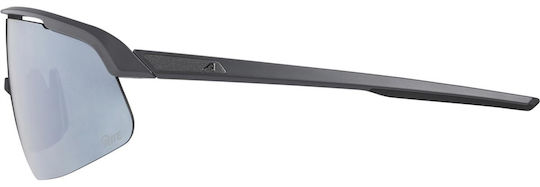 Alpina Cycling Glasses with Black Frame & Mirror Lenses