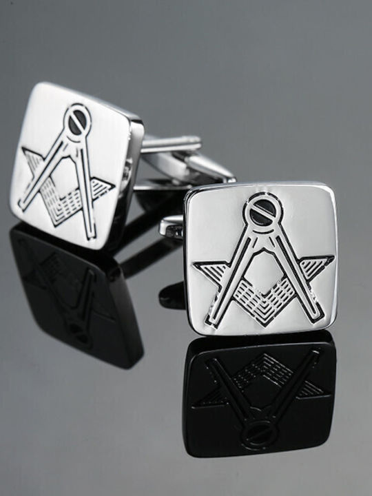 Men's Cufflinks from Steel in Black Color