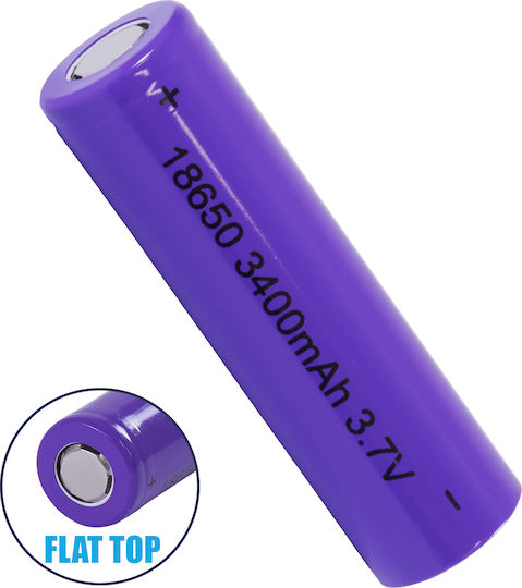GloboStar Презареждаща батерия 18650 Li-ion 3400mAh 3.7V 1бр