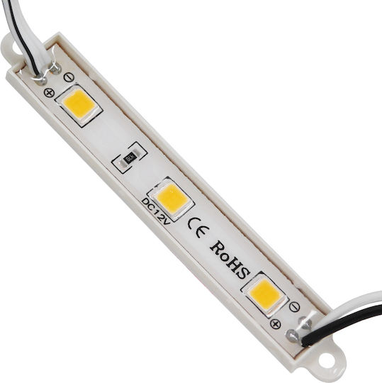 GloboStar LED Module 12V 0.8W Θερμό Λευκό 20τμχ 73702