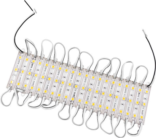 GloboStar LED Module 12V 0.8W Θερμό Λευκό 20τμχ 73702